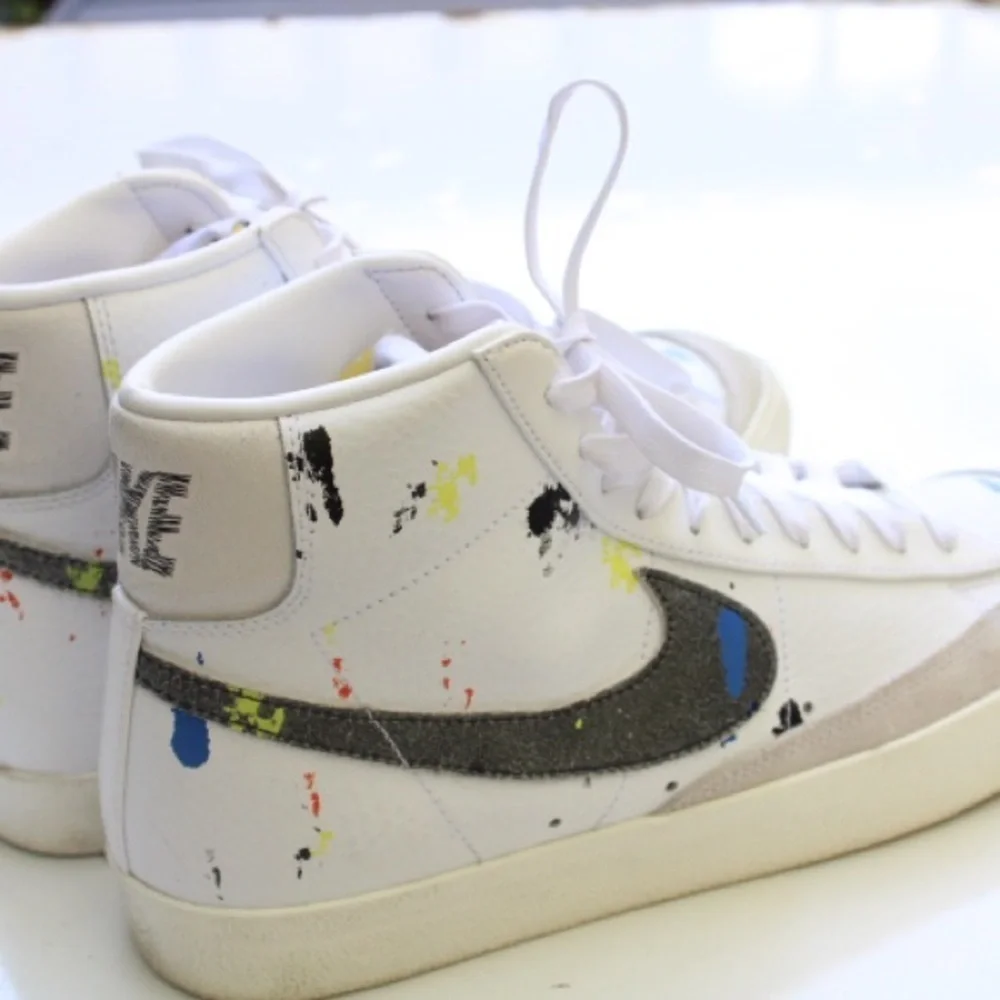 Nike blazer paint splatter sneakers